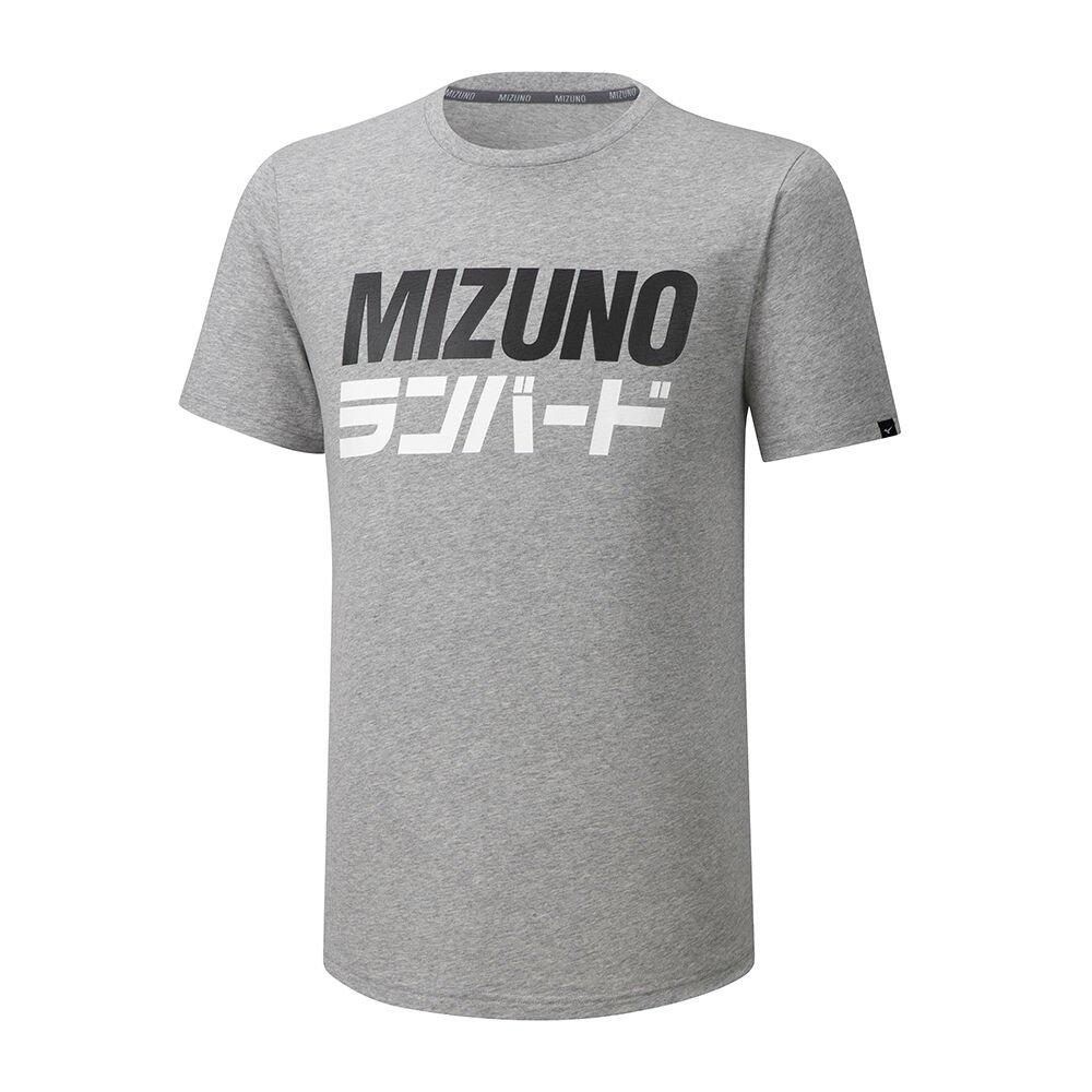 Mizuno Men's T-Shirts Mizuno Runbird Grey - ITLRGEO-07